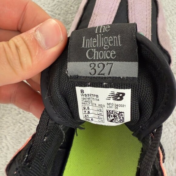 New Balance 327 Black Dark Violet Women's Size 9.5 US - WS327PB - Picture 8 of 13